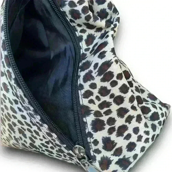 Cheetah‎ Y2K Shoulder Bag Nylon Animal Print Tote Organizer Zipper Multi Pockets - Picture 6 of 11